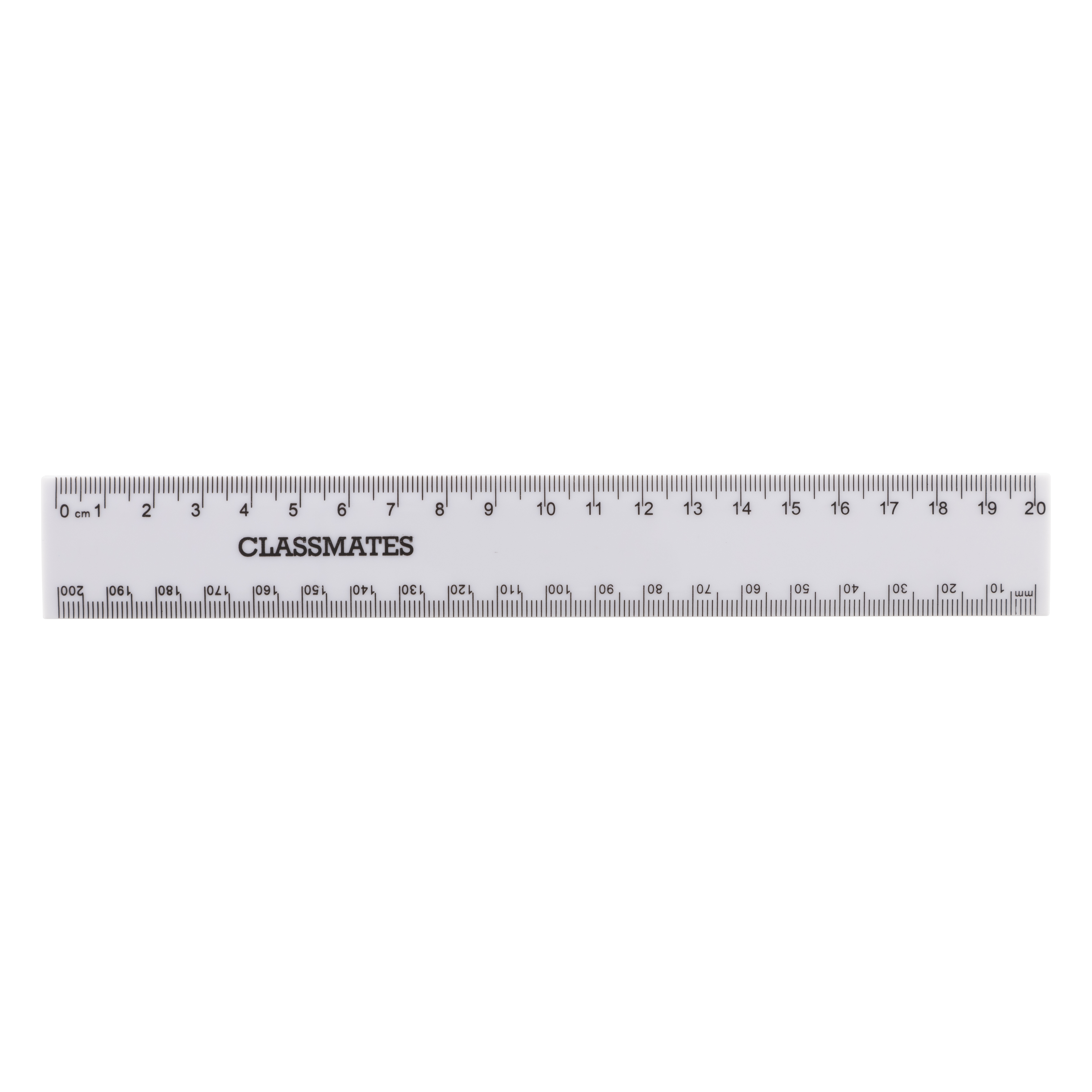 Shatterproof 20cm/mm Ruler White P10